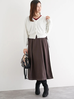 LUDIC PARK(ルディックパーク) |マルチパールボタンラメ入りシャギーニットカーディガン