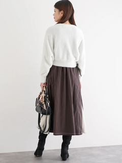 LUDIC PARK(ルディックパーク) |マルチパールボタンラメ入りシャギーニットカーディガン