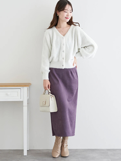 LUDIC PARK(ルディックパーク) |マルチパールボタンラメ入りシャギーニットカーディガン