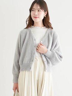 LUDIC PARK(ルディックパーク) |マルチパールボタンラメ入りシャギーニットカーディガン