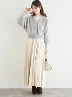 LUDIC PARK(ルディックパーク) |マルチパールボタンラメ入りシャギーニットカーディガン