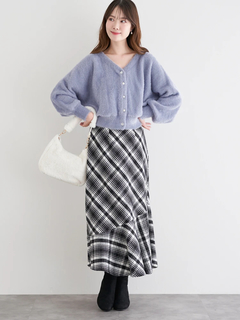 LUDIC PARK(ルディックパーク) |マルチパールボタンラメ入りシャギーニットカーディガン