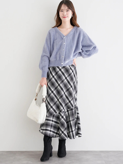 LUDIC PARK(ルディックパーク) |マルチパールボタンラメ入りシャギーニットカーディガン