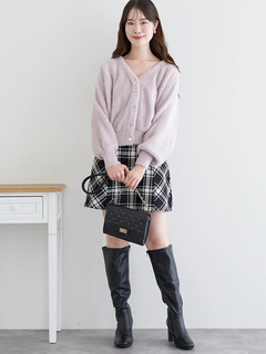 LUDIC PARK(ルディックパーク) |マルチパールボタンラメ入りシャギーニットカーディガン