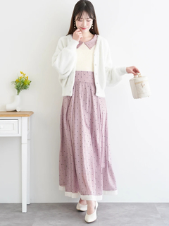 LUDIC PARK(ルディックパーク) |マルチパールボタンラメ入りシャギーニットカーディガン