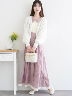 LUDIC PARK(ルディックパーク) |マルチパールボタンラメ入りシャギーニットカーディガン