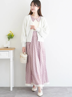 LUDIC PARK(ルディックパーク) |マルチパールボタンラメ入りシャギーニットカーディガン