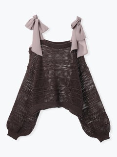 LUDIC PARK(ルディックパーク) |ショルダーリボンラメ入りニットトップス