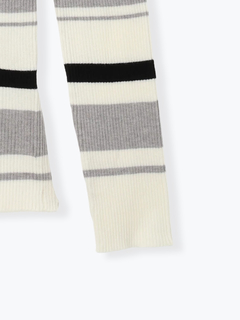 LUDIC PARK(ルディックパーク) |リブVネックボーダーニット