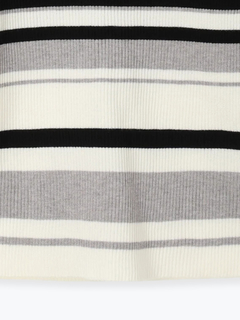 LUDIC PARK(ルディックパーク) |リブVネックボーダーニット