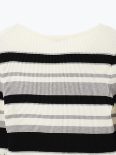 LUDIC PARK(ルディックパーク) |リブVネックボーダーニット