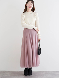 LUDIC PARK(ルディックパーク) |ビジュー付きリブニットトップス