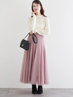 LUDIC PARK(ルディックパーク) |ビジュー付きリブニットトップス