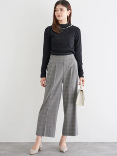 LUDIC PARK(ルディックパーク) |ビジュー付きリブニットトップス