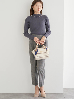 LUDIC PARK(ルディックパーク) |ビジュー付きリブニットトップス