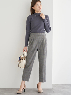 LUDIC PARK(ルディックパーク) |ビジュー付きリブニットトップス