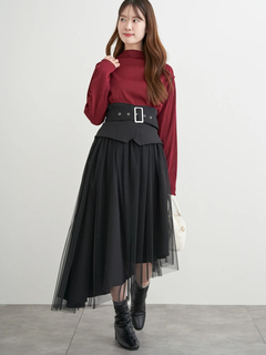 LUDIC PARK(ルディックパーク) |カットプリーツプチハイネックトップス