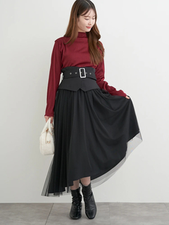 LUDIC PARK(ルディックパーク) |カットプリーツプチハイネックトップス