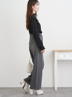 LUDIC PARK(ルディックパーク) |カットプリーツプチハイネックトップス