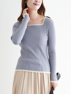 LUDIC PARK(ルディックパーク) |スクエアネックニットプルオーバー