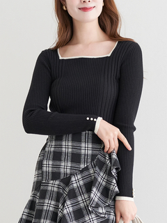 LUDIC PARK(ルディックパーク) |スクエアネックニットプルオーバー