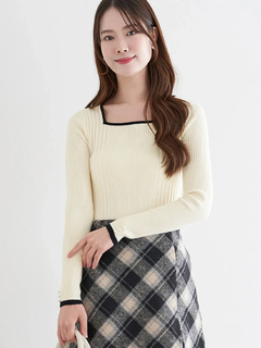 LUDIC PARK(ルディックパーク) |スクエアネックニットプルオーバー