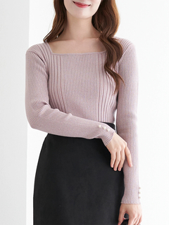 LUDIC PARK(ルディックパーク) |スクエアネックニットプルオーバー