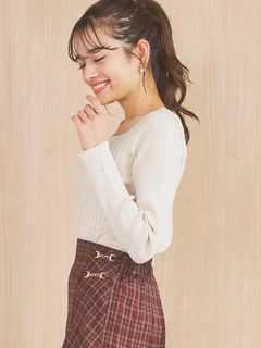 LUDIC PARK(ルディックパーク) |スクエアネックニットプルオーバー