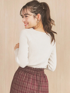 LUDIC PARK(ルディックパーク) |スクエアネックニットプルオーバー