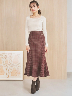 LUDIC PARK(ルディックパーク) |スクエアネックニットプルオーバー