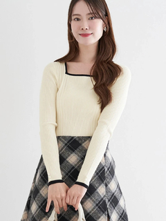 LUDIC PARK(ルディックパーク) |スクエアネックニットプルオーバー