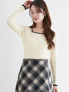 LUDIC PARK(ルディックパーク) |スクエアネックニットプルオーバー