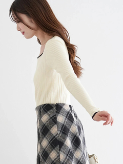LUDIC PARK(ルディックパーク) |スクエアネックニットプルオーバー