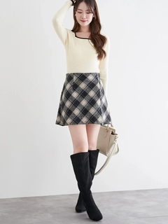 LUDIC PARK(ルディックパーク) |スクエアネックニットプルオーバー