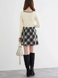 LUDIC PARK(ルディックパーク) |スクエアネックニットプルオーバー