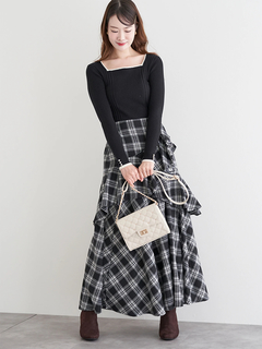 LUDIC PARK(ルディックパーク) |スクエアネックニットプルオーバー