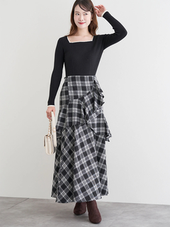 LUDIC PARK(ルディックパーク) |スクエアネックニットプルオーバー