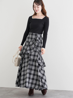 LUDIC PARK(ルディックパーク) |スクエアネックニットプルオーバー