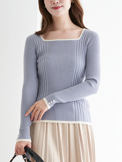 LUDIC PARK(ルディックパーク) |スクエアネックニットプルオーバー