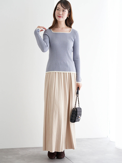 LUDIC PARK(ルディックパーク) |スクエアネックニットプルオーバー