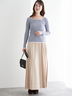 LUDIC PARK(ルディックパーク) |スクエアネックニットプルオーバー