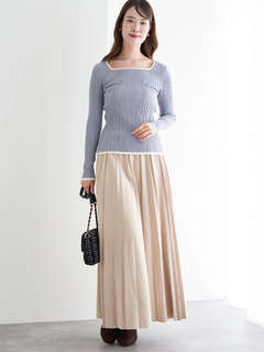 LUDIC PARK(ルディックパーク) |スクエアネックニットプルオーバー