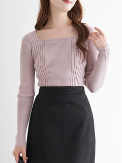 LUDIC PARK(ルディックパーク) |スクエアネックニットプルオーバー