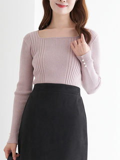 LUDIC PARK(ルディックパーク) |スクエアネックニットプルオーバー