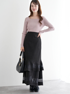 LUDIC PARK(ルディックパーク) |スクエアネックニットプルオーバー