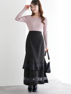 LUDIC PARK(ルディックパーク) |スクエアネックニットプルオーバー