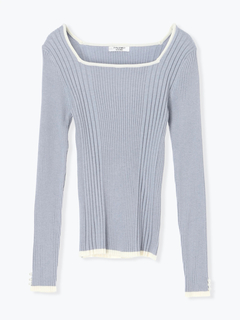 LUDIC PARK(ルディックパーク) |スクエアネックニットプルオーバー