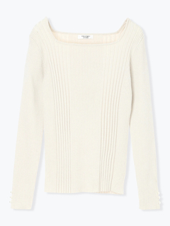 LUDIC PARK(ルディックパーク) |スクエアネックニットプルオーバー