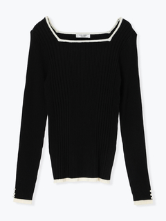 LUDIC PARK(ルディックパーク) |スクエアネックニットプルオーバー