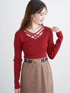 LUDIC PARK(ルディックパーク) |フロントクロスリブラメニットプルオーバー